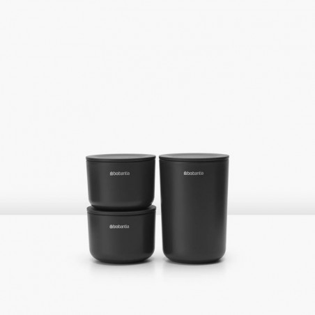 Комплект за съхранение на принадлежности Brabantia ReNew 1004183, 3 части, Меко дъно против пързаляне, Тъмносив