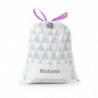 Торбички за кош Brabantia PerfectFit Sort&Go/Silent/Touch N 1005487, Размер C, 10-12 л, 40 броя, Бял