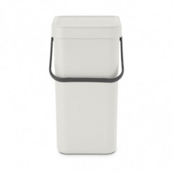 Кош за разделно събиране на боклук Brabantia Sort&Go 1005511, 12 л, Дръжка, Възможност за стенен монтаж, Светлосив