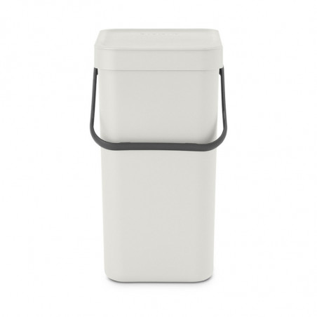 Кош за разделно събиране на боклук Brabantia Sort&Go 1005511, 12 л, Дръжка, Възможност за стенен монтаж, Светлосив