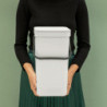 Кош за разделно събиране на боклук Brabantia Sort&Go 1005511, 12 л, Дръжка, Възможност за стенен монтаж, Светлосив