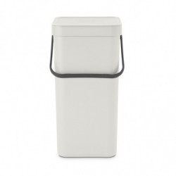 Кош за разделно събиране на боклук Brabantia Sort&Go 1005516, 16 л, Дръжка, Възможност за стенен монтаж, Светлосив