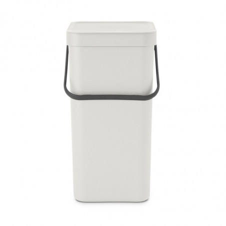 Кош за разделно събиране на боклук Brabantia Sort&Go 1005516, 16 л, Дръжка, Възможност за стенен монтаж, Светлосив