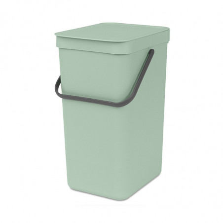 Кош за разделно събиране на боклук Brabantia Sort&Go 1005517, 16 л, Дръжка, Възможност за стенен монтаж, Светлозелен