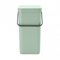 Кош за разделно събиране на боклук Brabantia Sort&Go 1005517, 16 л, Дръжка, Възможност за стенен монтаж, Светлозелен