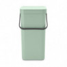 Кош за разделно събиране на боклук Brabantia Sort&Go 1005517, 16 л, Дръжка, Възможност за стенен монтаж, Светлозелен