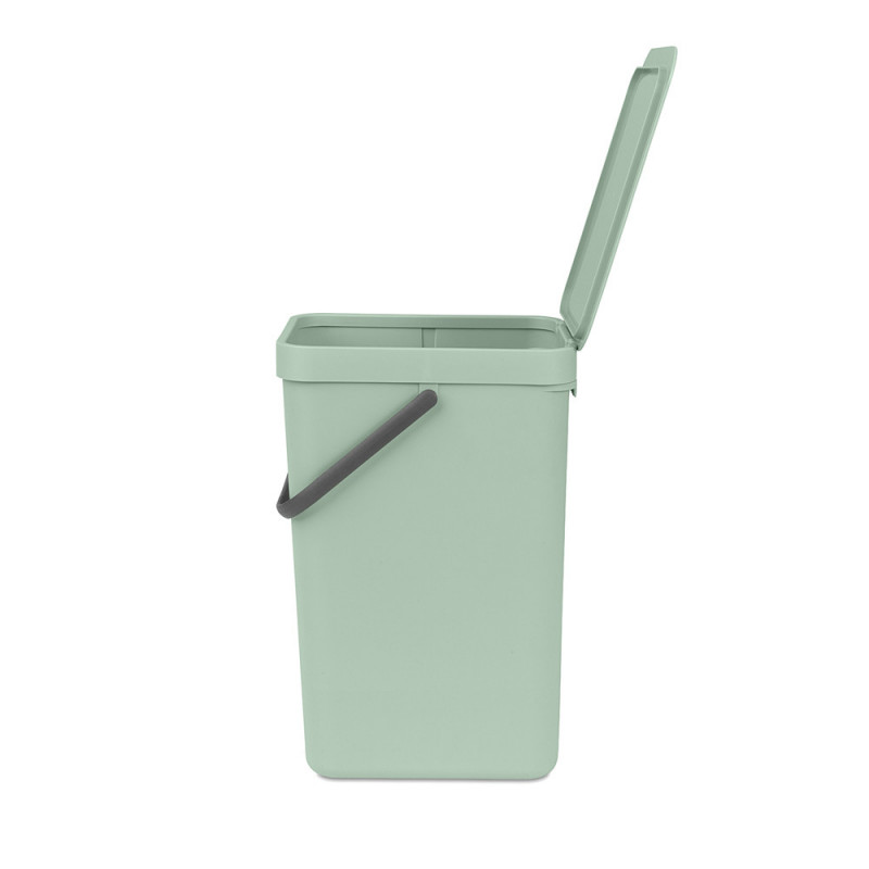 Кош за разделно събиране на боклук Brabantia Sort&Go 1005517, 16 л, Дръжка, Възможност за стенен монтаж, Светлозелен