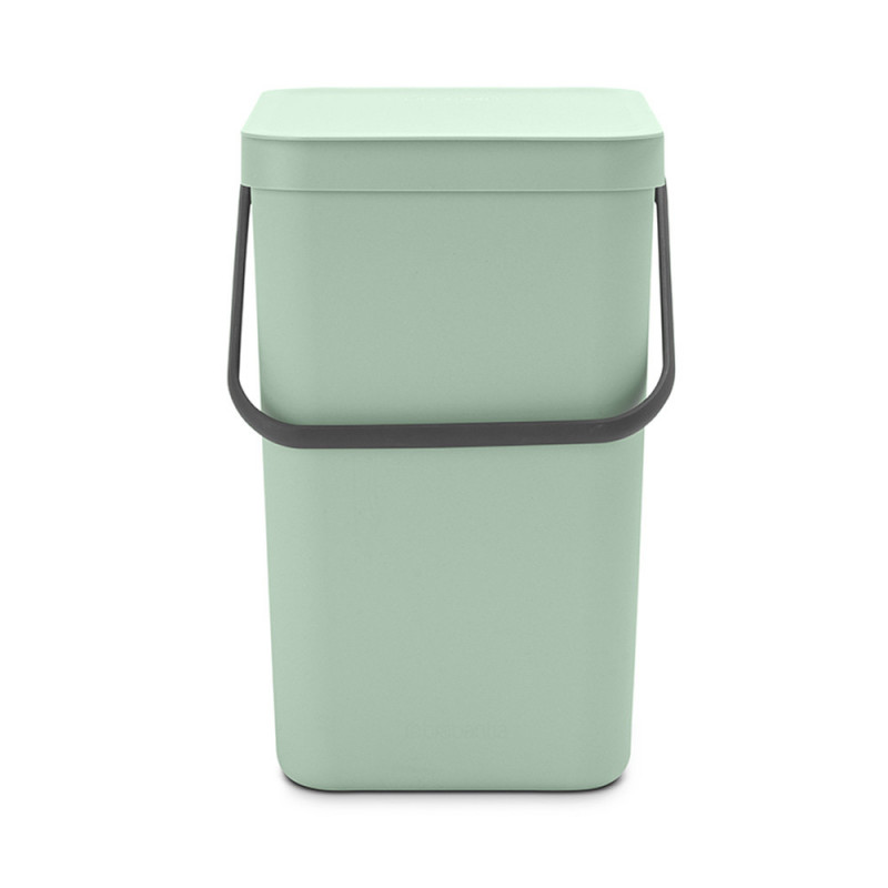 Кош за разделно събиране на боклук Brabantia Sort&Go 1005522, 25 л, Дръжка, Възможност за стенен монтаж, Светлозелен