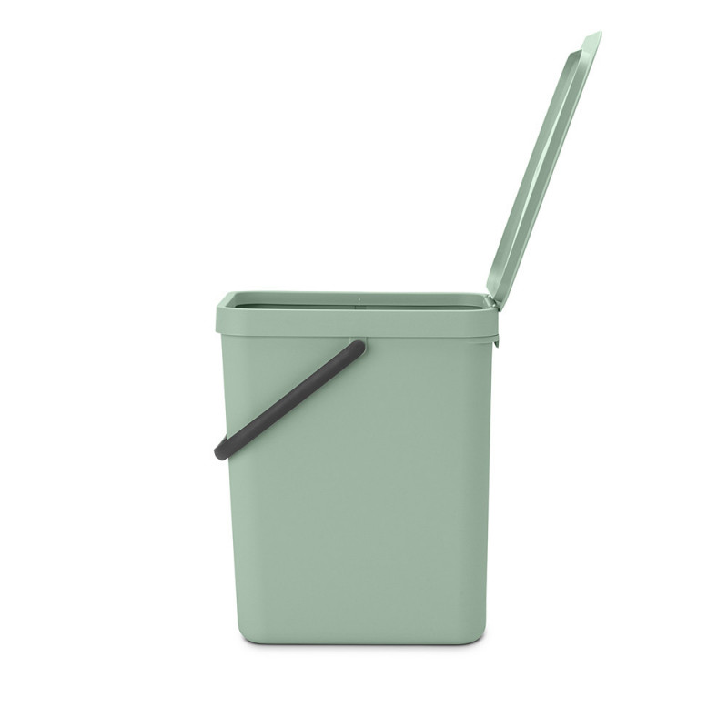 Кош за разделно събиране на боклук Brabantia Sort&Go 1005522, 25 л, Дръжка, Възможност за стенен монтаж, Светлозелен