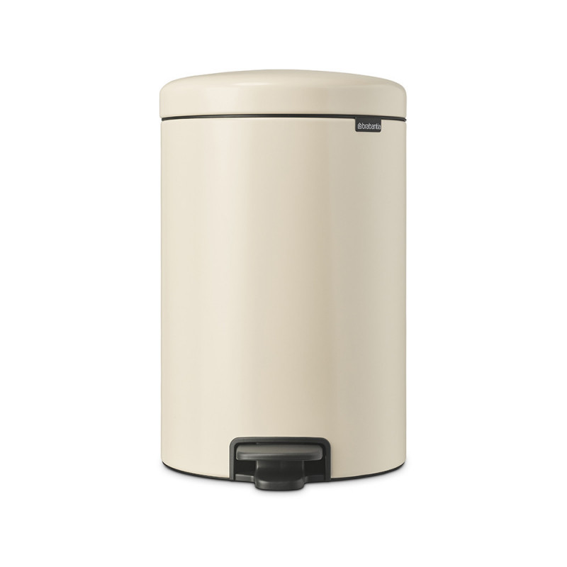 Кош за боклук с педал Brabantia NewIcon 1005535, 20 л, Плавно затваряне, Противоплъзгаща основа, Бежов