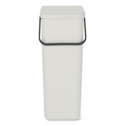 Кош за разделно събиране на боклук Brabantia Sort&Go 1005554, 40 л, Дръжка, Възможност за стенен монтаж, Светлосив