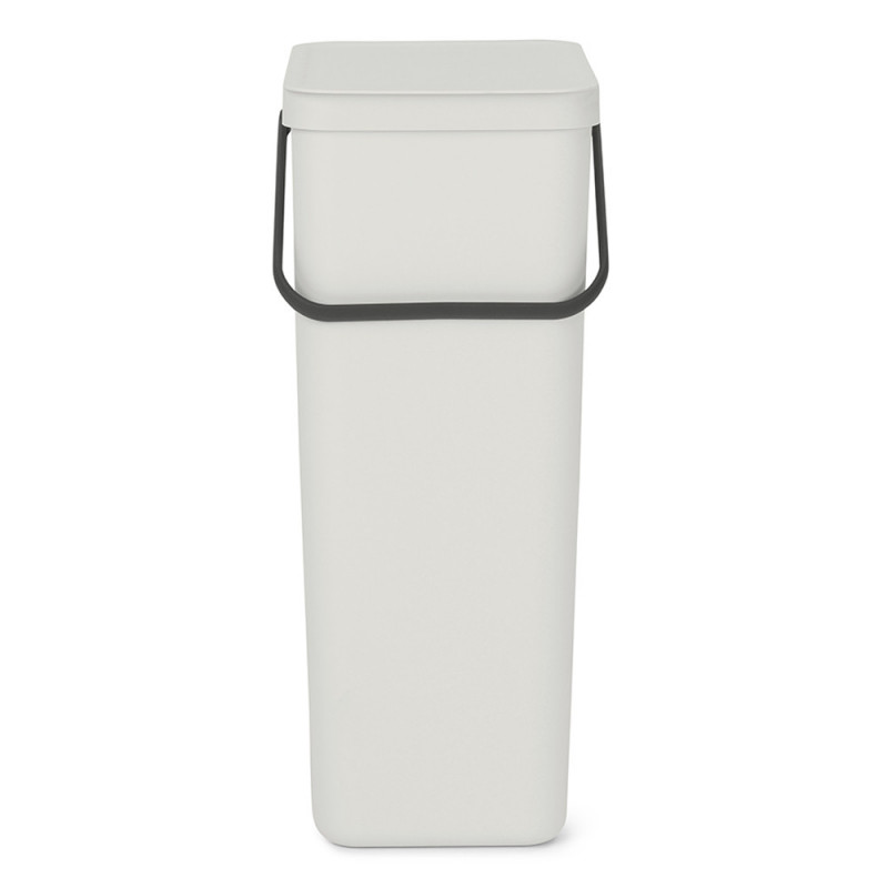 Кош за разделно събиране на боклук Brabantia Sort&Go 1005554, 40 л, Дръжка, Възможност за стенен монтаж, Светлосив