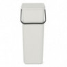 Кош за разделно събиране на боклук Brabantia Sort&Go 1005554, 40 л, Дръжка, Възможност за стенен монтаж, Светлосив
