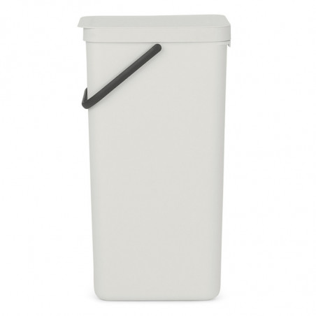 Кош за разделно събиране на боклук Brabantia Sort&Go 1005554, 40 л, Дръжка, Възможност за стенен монтаж, Светлосив