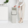 Кош за разделно събиране на боклук Brabantia Sort&Go 1005554, 40 л, Дръжка, Възможност за стенен монтаж, Светлосив