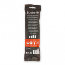 Торбички за кош Brabantia PerfectFit Slide/Paper Bin 1005562, Размер B, 5 л, 10 броя, Бял