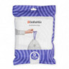 Торбички за кош Brabantia PerfectFit Sort&Go/Built-In 1005568, Размер D, 15-20 л, 40 броя, Бял