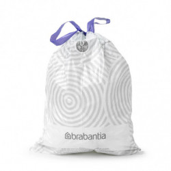 Торбички за кош Brabantia PerfectFit Sort&Go/Built-In 1005568, Размер D, 15-20 л, 40 броя, Бял