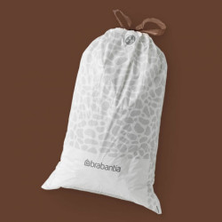 Торба за кош Brabantia PerfectFit FlatBack+/Touch 1005574, Размер L, 40-45 л, 20 броя, Бял