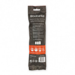 Торбички за кош Brabantia PerfectFit NewIcon 1005578, Размер V, 3 л, 10 броя, Бял
