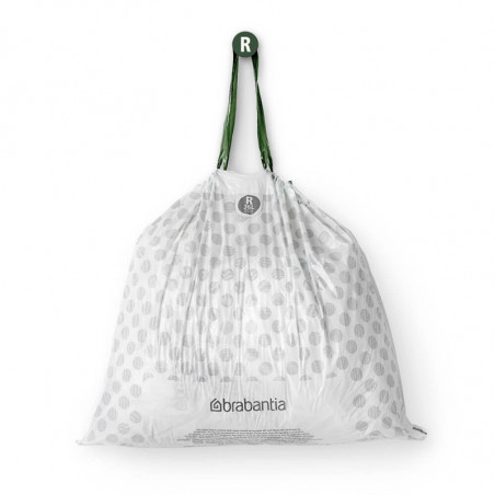 Торбички за кош Brabantia PerfectFit Bo 1005589, Размер R, 36 л, 40 броя, Бял