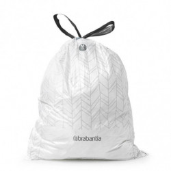 Торбички за кош Brabantia PerfectFit Bo 1005594, Размер М, 60 л, 40 броя, Бял