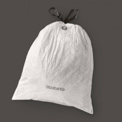 Торбички за кош Brabantia PerfectFit Bo 1005594, Размер М, 60 л, 40 броя, Бял