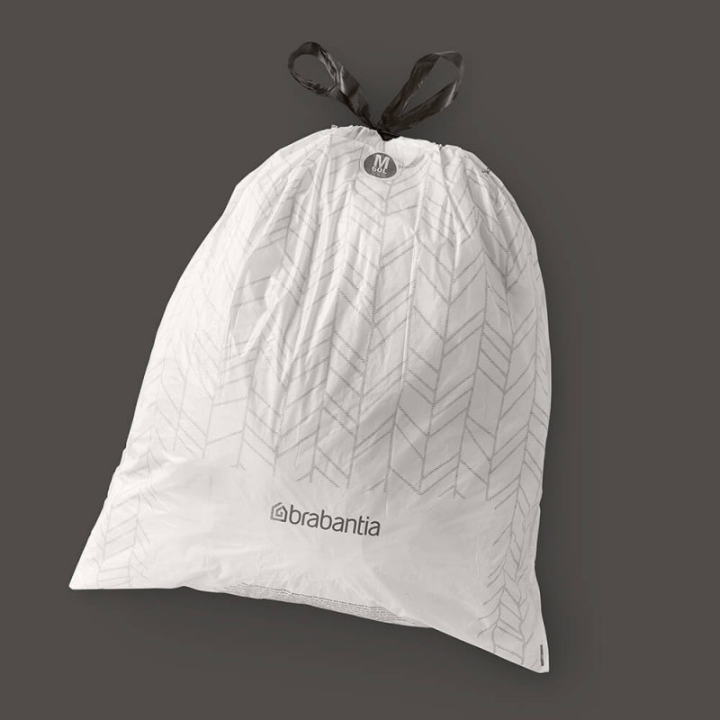 Торбички за кош Brabantia PerfectFit Bo 1005594, Размер М, 60 л, 40 броя, Бял