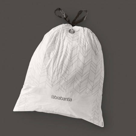 Торбички за кош Brabantia PerfectFit Bo 1005594, Размер М, 60 л, 40 броя, Бял