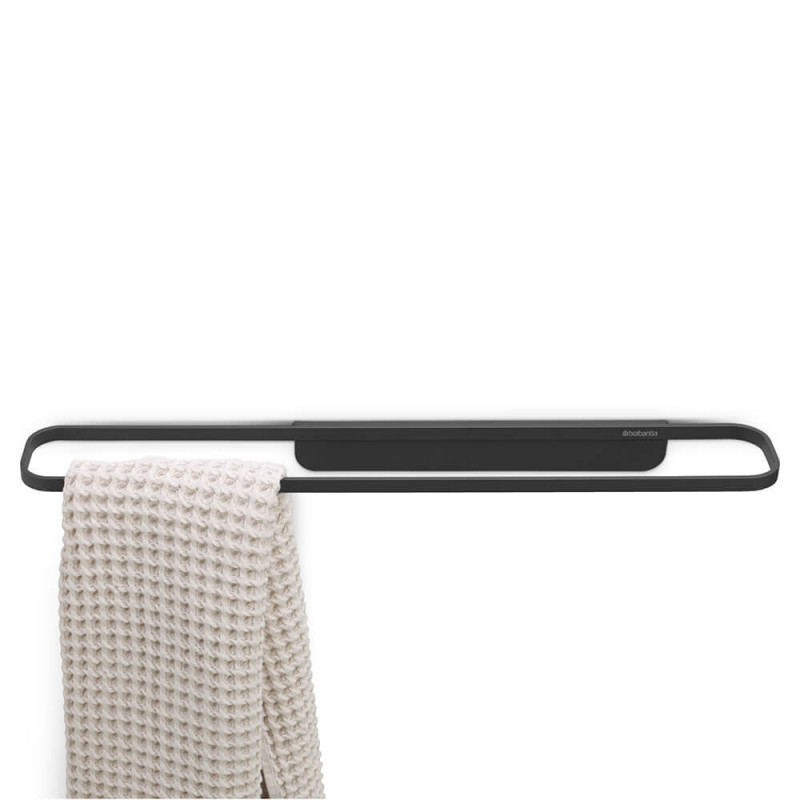 Държач за кърпи Brabantia MindSet 1005694, Минерално покритие, Дискретен монтаж, До 2 кг, Тъмносив