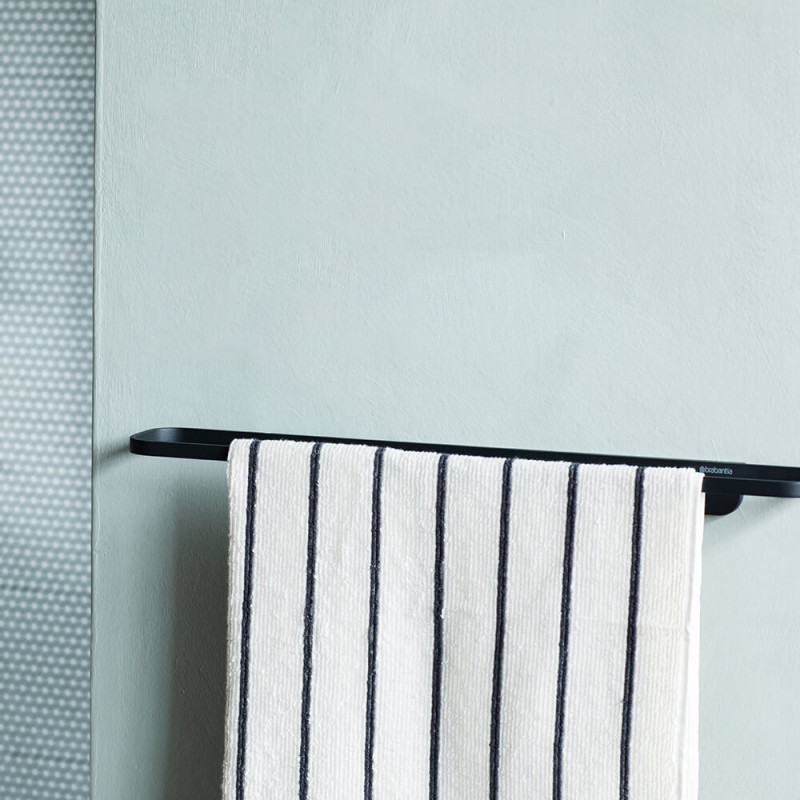 Държач за кърпи Brabantia MindSet 1005694, Минерално покритие, Дискретен монтаж, До 2 кг, Тъмносив