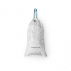 Торбички за кош Brabantia PerfectFit FlatBack+/Bo 1006073, Размер O, 30 л, 40 броя, Бял