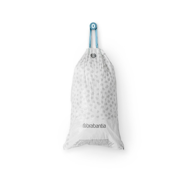 Торбички за кош Brabantia PerfectFit FlatBack+/Bo 1006073, Размер O, 30 л, 40 броя, Бял