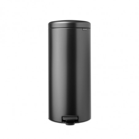 Кош за боклук с педал Brabantia NewIcon 1008850, 30 л, Плавно затваряне, Противоплъзгаща основа, Тъмносив