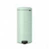 Кош за боклук с педал Brabantia NewIcon 1008851, 30 л, Плавно затваряне, Противоплъзгаща основа, Светлозелен