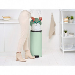 Кош за боклук с педал Brabantia NewIcon 1008851, 30 л, Плавно затваряне, Противоплъзгаща основа, Светлозелен