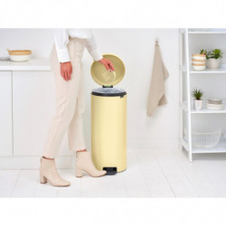 Кош за боклук с педал Brabantia NewIcon 1008852, 30 л, Плавно затваряне, Противоплъзгаща основа, Жълт