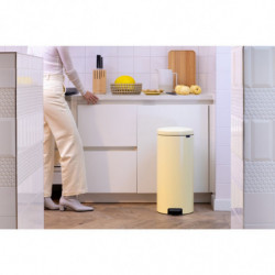 Кош за боклук с педал Brabantia NewIcon 1008852, 30 л, Плавно затваряне, Противоплъзгаща основа, Жълт