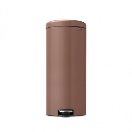 Кош за боклук с педал Brabantia NewIcon 1008853, 30 л, Плавно затваряне, Противоплъзгаща основа, Сатенено покритие, Кафяв
