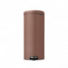 Кош за боклук с педал Brabantia NewIcon 1008853, 30 л, Плавно затваряне, Противоплъзгаща основа, Сатенено покритие, Кафяв