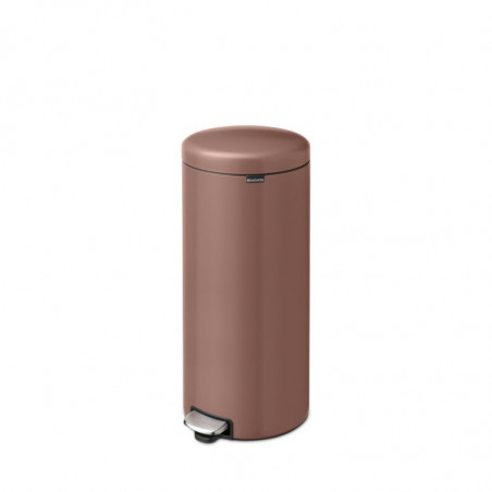 Кош за боклук с педал Brabantia NewIcon 1008853, 30 л, Плавно затваряне, Противоплъзгаща основа, Сатенено покритие, Кафяв