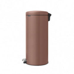 Кош за боклук с педал Brabantia NewIcon 1008853, 30 л, Плавно затваряне, Противоплъзгаща основа, Сатенено покритие, Кафяв