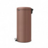 Кош за боклук с педал Brabantia NewIcon 1008853, 30 л, Плавно затваряне, Противоплъзгаща основа, Сатенено покритие, Кафяв