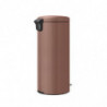 Кош за боклук с педал Brabantia NewIcon 1008853, 30 л, Плавно затваряне, Противоплъзгаща основа, Сатенено покритие, Кафяв