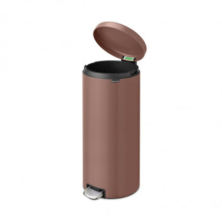 Кош за боклук с педал Brabantia NewIcon 1008853, 30 л, Плавно затваряне, Противоплъзгаща основа, Сатенено покритие, Кафяв