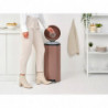 Кош за боклук с педал Brabantia NewIcon 1008853, 30 л, Плавно затваряне, Противоплъзгаща основа, Сатенено покритие, Кафяв