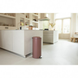 Кош за боклук с педал Brabantia NewIcon 1008853, 30 л, Плавно затваряне, Противоплъзгаща основа, Сатенено покритие, Кафяв