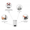 Кош за боклук с педал Brabantia NewIcon 648991, 3 л, Плавно затваряне, Противоплъзгаща основа, Бял