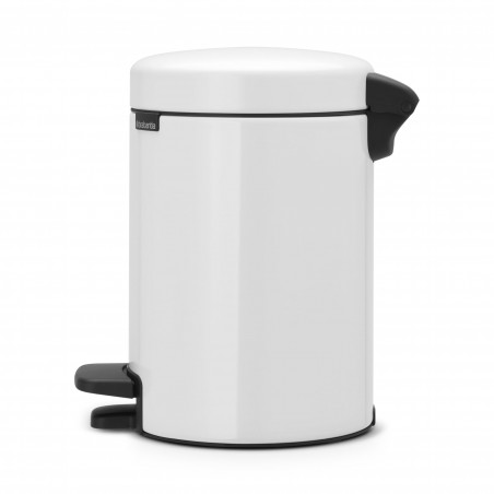 Кош за боклук с педал Brabantia NewIcon 648991, 3 л, Плавно затваряне, Противоплъзгаща основа, Бял