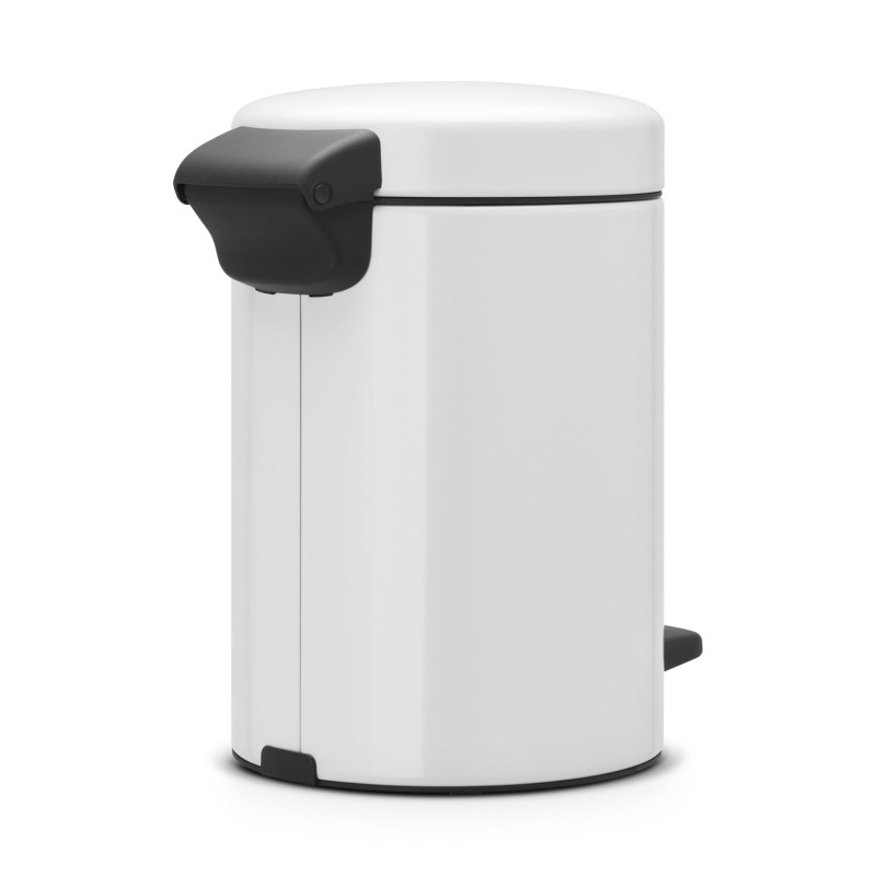 Кош за боклук с педал Brabantia NewIcon 648991, 3 л, Плавно затваряне, Противоплъзгаща основа, Бял
